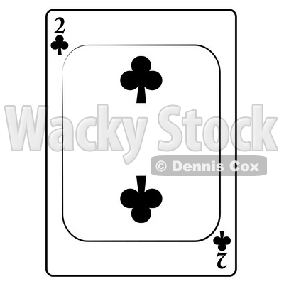 Two/2 of Clubs Playing Card Clipart © djart #4814