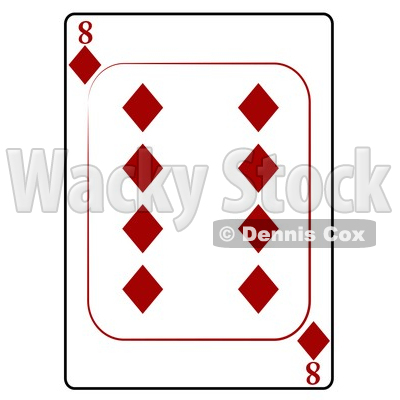 Eight/8 of Diamonds Playing Card Clipart © djart #4838