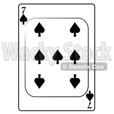 Seven/7 of Spades Playing Card Clipart © djart #4855