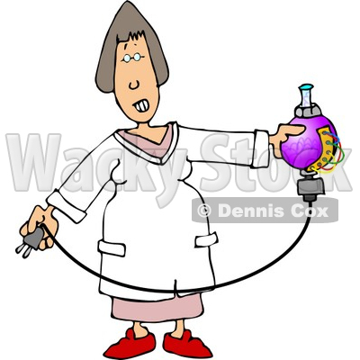 Female Scientist Testing Chemicals Clipart © djart #5083