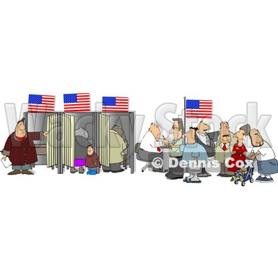 American People Voting for the Next President of the United States Clipart © djart #5228