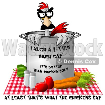 Fresh Vegetable Chicken Soup Clipart Illustration © djart #5504