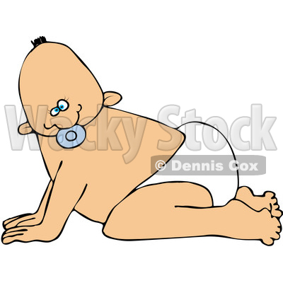 Free Baby Diapers Year on Free  Rf  Clipart Illustration Of A Little Baby Boy In A Diaper