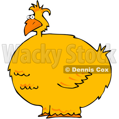 Royalty-Free (RF) Clipart Illustration of a Fat Yellow Birdy © djart #59798
