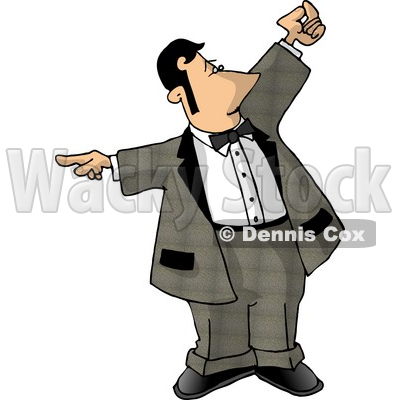 Dining Room Attendant Who's In Charge of the Waiters and the Seating of Customers Clipart Picture © djart #6024
