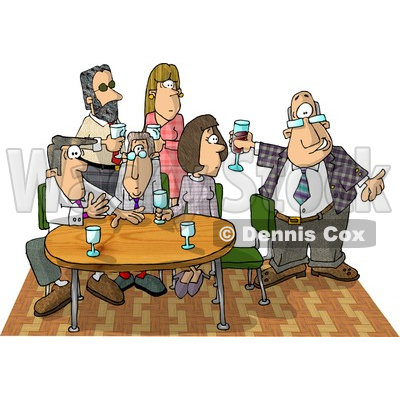 Businessman Showing Up Late to an Office Party Clipart Picture © djart #6062
