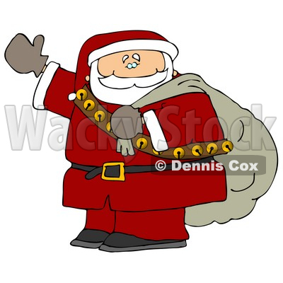 Santa Claus is Coming to Town Clipart Picture © djart #6080