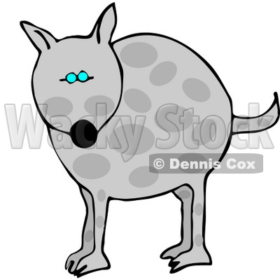 Chubby Spotted Dog Clipart Illustration © djart #6131