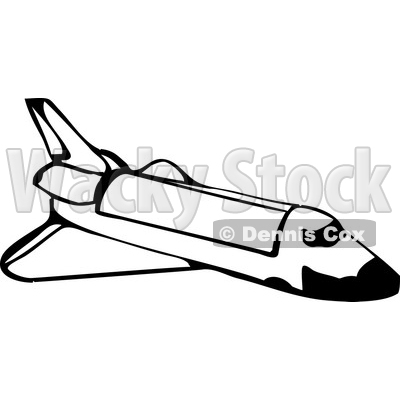 Space Shuttle in Outer Space Clipart Illustration © djart #6134