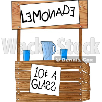 Funny Images Kids on Funny Lemonade Stand Operated By Children Clipart Illustration