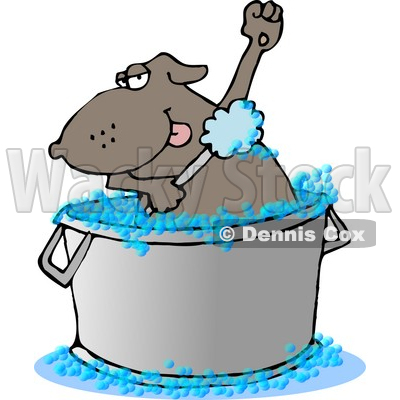 Bathing Dog Clipart Picture © djart #6231
