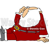 Royalty-Free (RF) Clipart Illustration of Santa Scratching His Head And Sitting On The Floor © djart #101259