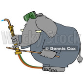 Royalty-Free (RF) Clip Art Illustration of a Welding Elephant © djart #1050671