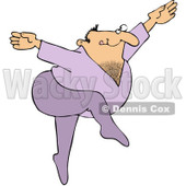 Royalty-Free Vector Clip Art Illustration of a Male Ballet Dancer In Purple © djart #1051553