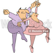Royalty-Free Vector Clip Art Illustration of a Man And Woman Dancing Ballet © djart #1051556