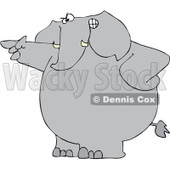Royalty-Free Vector Clip Art Illustration of an Angry Elephant Pointing © djart #1053003