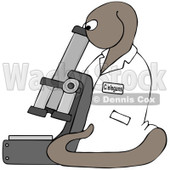 Royalty-Free Clip Art Illustration of a C Elegans Roundworm Viewing Through A Microscope © djart #1053107