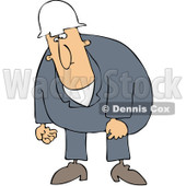 Royalty-Free Vector Clip Art Illustration of a Sad Worker Man Moping © djart #1057880