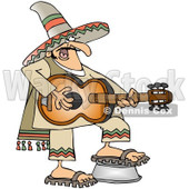 Clipart Mexican Guitarist - Royalty Free Vector Illustration © djart #1064251
