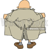 Clipart Flasher Man From Behind - Royalty Free Vector Illustration © djart #1067863