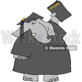 Clipart Graduate Elephant With A Diploma - Royalty Free Vector Illustration © djart #1068862