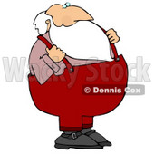Santa With His Hands on His Suspenders Clipart Illustration © djart #10693
