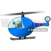 Male Helicopter Pilot Flying Clipart Illustration © djart #10753