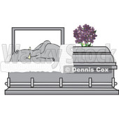 Clipart Dead Elephant In A Coffin - Royalty Free Vector Illustration © djart #1081321