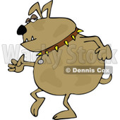 Clipart Bulldog Walking Upright - Royalty Free Vector Illustration © djart #1108694