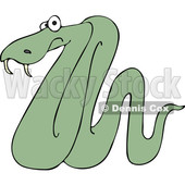 Cartoon of a Green Snake - Royalty Free Vector Clipart © djart #1201295