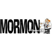 Cartoon of Mormon Missionaries Knocking on a Door to the Word MORMON - Royalty Free Clipart © djart #1213312