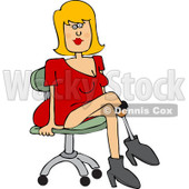 Clipart of a Sitting Caucasian Woman with an Artificial Prosthetic Leg - Royalty Free Vector Illustration © djart #1240169