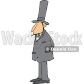 Clipart of Abraham Lincoln Standing with His Hands Behind His Back - Royalty Free Vector Illustration © djart #1253041