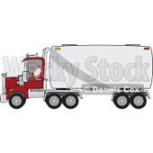 Clipart of a Christmas Santa Truck Driver - Royalty Free Vector Illustration © djart #1274403