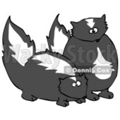 Pair of Mischievous Skunks Clipart Illustration © djart #13255