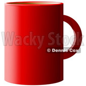 Clipart of a Red Coffee Cup over White - Royalty Free Illustration © djart #1345504