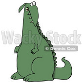 Guilty Green Dino Clipart Illustration © djart #13466