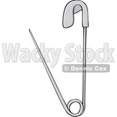 Clipart of a Cartoon Safety Pin - Royalty Free Vector Illustration © djart #1432908