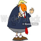 Clipart of a Commander in Sheep, Donald Trump - Royalty Free Vector Illustration © djart #1459385
