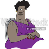Clipart of a Black Woman Sitting - Royalty Free Vector Illustration © djart #1517223