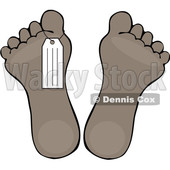 Clipart of a Toe Tag on a Foot - Royalty Free Vector Illustration © djart #1528982
