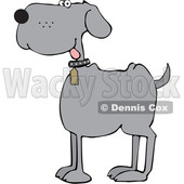 Cartoon Happy Gray Dog © djart #1617710