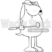 Cartoon Black and White Golfer Dog Shielding His Eyes © djart #1617964