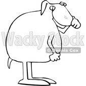 Cartoon Black and White Dog Covering His Nose © djart #1627427