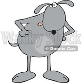 Cartoon Dog with His Paws on His Hips © djart #1627668