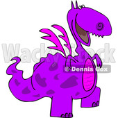 Cartoon Happy Purple Dragon © djart #1633284