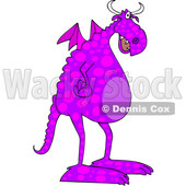 Cartoon Spotted Purple Dragon © djart #1633285