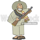 Cartoon Armed Bandito Holding a Rifle © djart #1637682