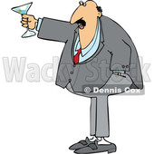 Cartoon Chubby White Businessman Toasting © djart #1644329