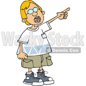 Cartoon Blond White Boy Pointing © djart #1661614